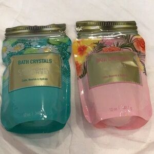 Set of 2 Bolero Bath Crystals Chamomile Cucumber and Hibiscus Rose